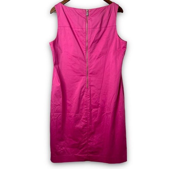 Lauren Ralph Lauren Women's Pink Back Zip Sleeveless Paneled Sheath Dress Sz 14 - Picture 2 of 14